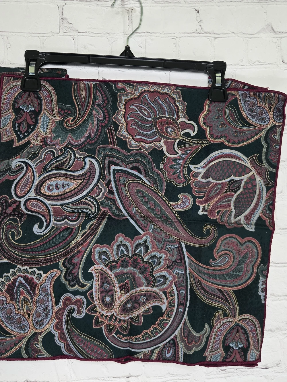 Vtg Jewel Tone Moody Paisley Cloth Napkins 4pc Red 15' Boho WhimsiGoth Home